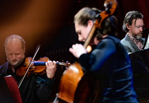 Woman playing cello. From the concert.